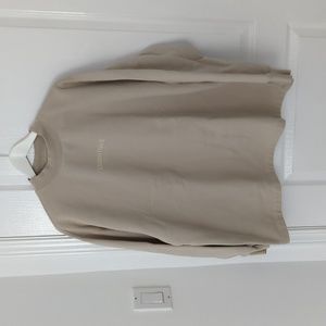 Essentials Beige Relaxed Crewneck Sweater